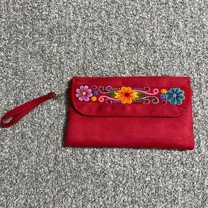 Christmas Red Clutch with Crossbody Strap